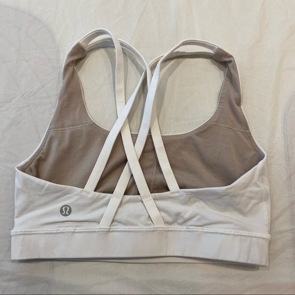 Lululemon x Core Power Yoga Energy Bra White size 4 W2540S - Picture 4 of 7
